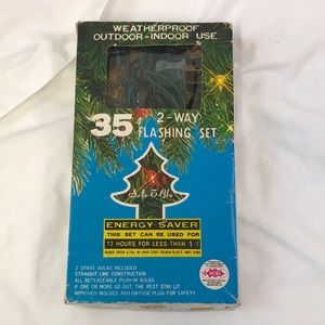 Vintage Noel 2-Way Flashing 35 Miniature Light Set